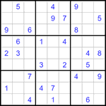 Судоку 9х9 #1400 очень трудный