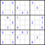 Судоку 9х9 #1402 очень трудный