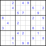 Судоку 9х9 #1403 очень трудный