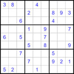 Судоку 9х9 #1404 очень трудный