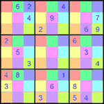 Судоку-мозаика 9х9 #4 средний Судоку-мозаика 9х9 #4 средний