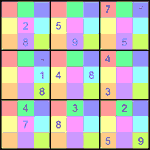 Судоку-мозаика 9х9 #5 средний Судоку-мозаика 9х9 #5 средний