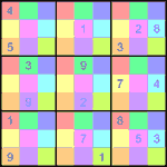 Судоку-мозаика 9х9 #6 средний Судоку-мозаика 9х9 #6 средний