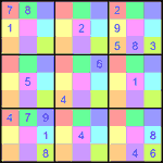Судоку-мозаика 9х9 #7 средний Судоку-мозаика 9х9 #7 средний