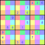 Судоку-мозаика 9х9 #9 средний Судоку-мозаика 9х9 #9 средний