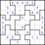 Судоку-пазл 9х9 #313 средний