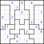 Судоку-пазл 9х9 #313 трудный