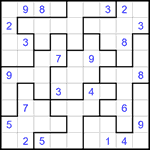 Судоку-пазл 9х9 #311 очень трудный