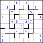 Судоку-пазл 9х9 #314 очень трудный