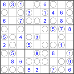 Судоку “Чет-нечет” 9х9 #259 легкий