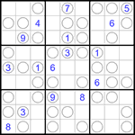 Судоку “Чет-нечет” 9х9 #253 трудный