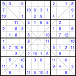 Судоку Х 12х12 #51 легкий