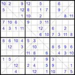 Судоку Х 12х12 #53 легкий