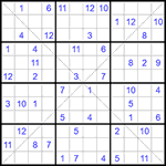 Судоку Х 12х12 #47 средний