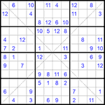 Судоку Х 12х12 #48 средний