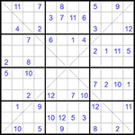 Судоку Х 12х12 #49 средний