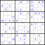 Судоку Х 12х12 #50 средний