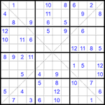 Судоку Х 12х12 #48 трудный