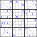 Судоку Х 12х12 #47 очень трудный