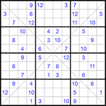 Судоку Х 12х12 #50 очень трудный