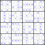 Судоку Х 16х16 #50 средний