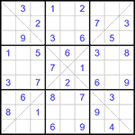 Судоку Х 9х9 347 легкий