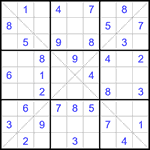 Судоку Х 9х9 349 легкий