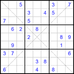 Судоку Х 9х9 #324 средний