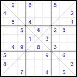 Судоку Х 9х9 #325 средний