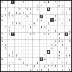 Филиппинский кроссворд #1062 “Сердечки”