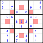 Судоку-астериск 9х9 #22 средний Судоку-астериск 9х9 #22 средний