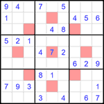 Судоку-астериск 9х9 #23 средний Судоку-астериск 9х9 #23 средний