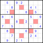 Судоку-астериск 9х9 #24 средний Судоку-астериск 9х9 #24 средний