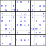Судоку 12х12 #56 легкий