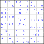 Судоку 12х12 #58 легкий