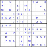 Судоку 12х12 #59 легкий