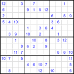 Судоку 12х12 #53 средний