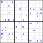 Судоку 12х12 #53 трудный
