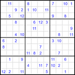 Судоку 12х12 #51 очень трудный