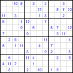 Судоку 12х12 #52 очень трудный