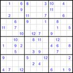 Судоку 12х12 #54 очень трудный