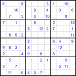 Судоку 12х12 #55 очень трудный