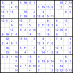 Судоку 16х16 #57 легкий
