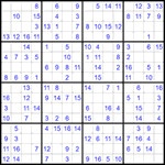 Судоку 16х16 #58 легкий