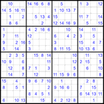 Судоку 16х16 #59 легкий
