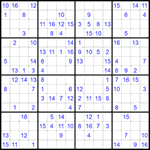 Судоку 16х16 #53 средний