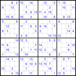 Судоку 16х16 #54 средний