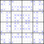 Судоку 16х16 #55 средний