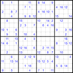 Судоку 16х16 #54 трудный
