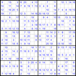 Судоку 20х20 #27 легкий